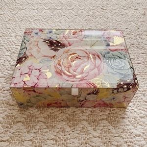 Floral Glass Jewellery Box